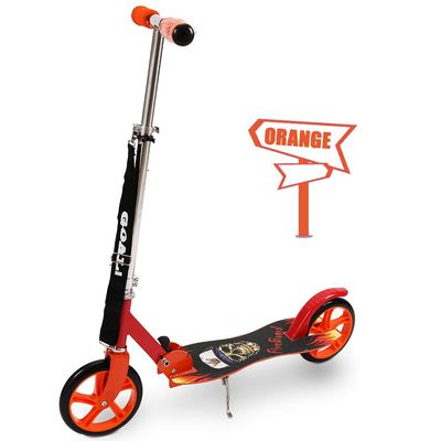WRRAC-Trampolines Scooter Foldable Kick Scooters for Teenagers & Adults, City Scooter Suspension Design Adjustable Handlebars Range from 95-105cm - Urban Scooter/Up to 220 Lbs, Big Wheels Scooter
