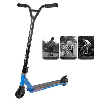 WRRAC-Trampolines Scooters Stunt Scooter Beginner Freestyle Sports Kick Scooter Shock Absorption Mechanism Smooth Ride Bike-Style Grips 100 kg Max Load for Kids 8 Years and Up,Boys,Teens,Adults
