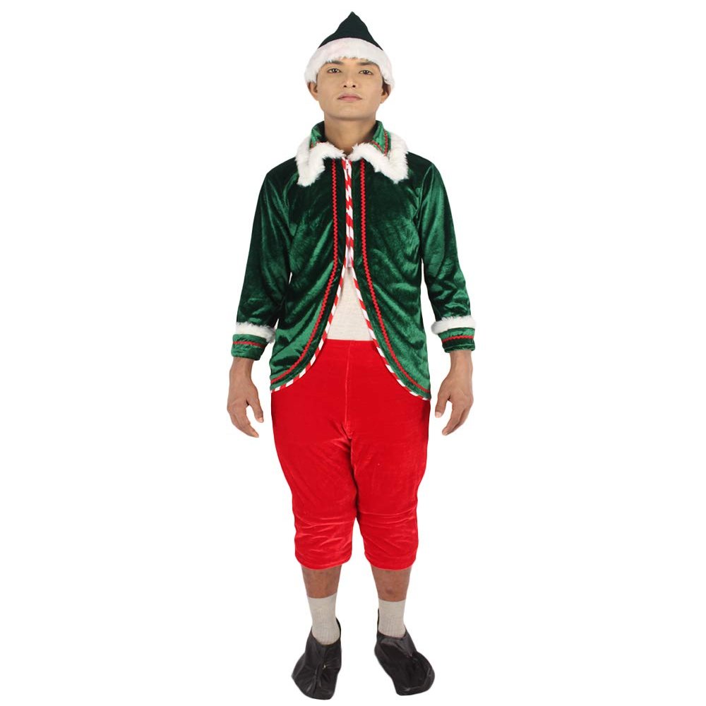 HPO Men's Deluxe Santa's Santa's Helper Costume | Holiday Costume HC-096 (Small)