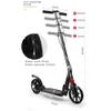 WRRAC-Trampolines Foldable Adult Scooter, 4 Levels Adjustable Height, 2 Big Wheels Kick Scooter with Hand Brake Disc Brake Pad + Foot Brake for Teens Young Women Men Support 150KG(330lbs) Weight view 2