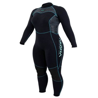 AKONA Women's 5mm Full Suit. Quantum Stretch Neoprene (Tiffany, 5)