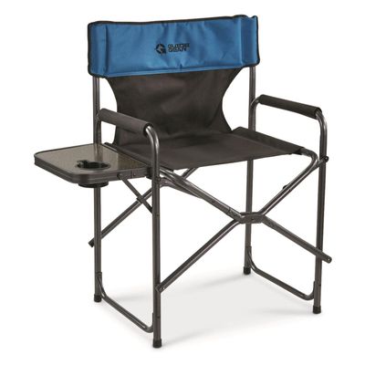 Guide Gear Oversized Tall Directors Camp Chair, Portable, Folding, 500-lb. Capacity Blue/Black
