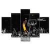 Sports Wall Art for Living Room Kobe Bryant Modern Home Decor Canvas R.I.P Pictures LA Lakers House Decorations Basketball Artwork Paitings 5 Panel Framed Posters and Prints Ready to Hang 60''Wx32''H view 2