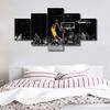 Sports Wall Art for Living Room Kobe Bryant Modern Home Decor Canvas R.I.P Pictures LA Lakers House Decorations Basketball Artwork Paitings 5 Panel Framed Posters and Prints Ready to Hang 60''Wx32''H view 4