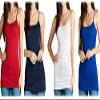 4 Pack Active Basic Women's Basic Tank Tops (Small, White, Red, Navy, Royal) view 1
