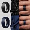 ThunderFit Silicone Mens Wedding Rings, 10mm Wide 2.5mm Thick Rubber Wedding Bands-Variety Multipack 1-7 view 3