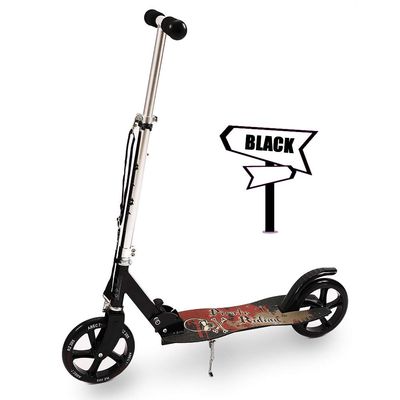 WRRAC-Trampolines Sport Pro Adult City Scooter Big Two Wheel Commuter 1 Click Rapid Folding Adult's Kick/Push Scooter | Foldable Frame | 2-Wheels & Dual Suspension | City Commuter