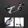 WRRAC-Trampolines Adult Teens Kick Scooter Foldable Height Adjustable Aluminum Ride On Toy with Large 200mm Wheels, Shock Mitigation Commuter Scooter Best Gift view 3