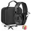 ZOHAN EM054 Electronic Ear Protection for Shooting Range with Sound Amplification Noise Reduction, Ear Muffs for Gun Range (Black,Case) view 1