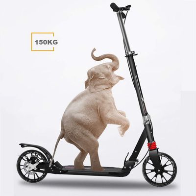 WRRAC-Trampolines High End Scooter - Tornado City Scooter with Brake and Suspension, Foldable and Height-Adjustable Disc Brake City Scooter, Kickscooter for Adults and Children