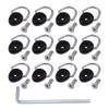 12 Pack of Fishing Rigging D-Ring Kayak with 304 M6 Screw Kit for Boat Canoe Kayak,Give Free Install Tools (Ellipse) view 1