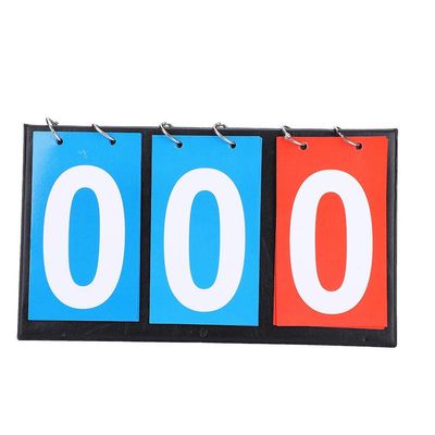 Keenso 2/3/4 Digit Portable Flip Number Scoreboard Sports Scoreboard Score Counter for Table Tennis Basketball(3 Digit-Red+Blue) Referee, Timing, Pedometer flip Scoreboard