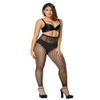 Abberrki Womens Sexy Fishnet Footless Tights High Waisted Net Footless Leggings (Footless # 5) view 3