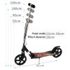 WRRAC-Trampolines High End Scooter - Tornado City Scooter with Brake and Suspension, Foldable and Height-Adjustable City Scooter, Kickscooter for Adults and Children view 3