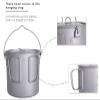 Boundless Voyage 1250ml Camping Titanium Hanging Pot with Lid and Collapsible Handle Outdoor Hiking Picnic Cup Mug Ultralight Portable Water Bottle Ti3042D view 4