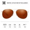 Aviator Sunglasses for Men Polarized Women UV Protection Lightweight Driving Fishing Sports Unisex glasses MX208 Gold Frame Brown Lens view 4