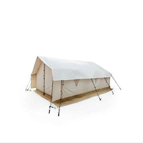 Flysheet for Alpha Wall Tent, Guy Ropes, D-Ring, Metal Runner & Stakes Included for Hunting, Family Camping & Outdoor Activities (16'x20', PE)