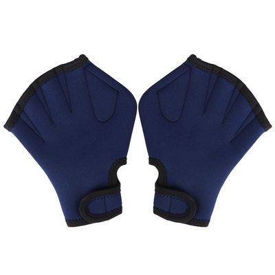 Tbest Swim Gloves, Adults Children Man Woman Diving Swimming Webbed Gloves with Webbed Fingers for Snorkeling Surfing(Dark Blue) Swimming Supplies