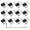 12 Pack of Fishing Rigging D-Ring Kayak with 304 M6 Screw Kit for Boat Canoe Kayak,Give Free Install Tools (Square) view 1