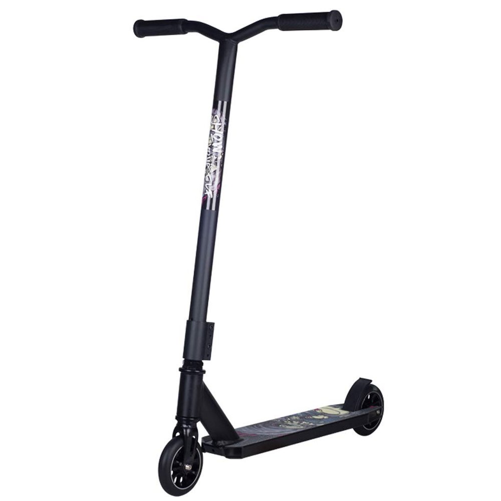 WRRAC-Trampolines Freestyle Kick Scooter Two Bare Feet Street Stunt Scooter Pro 360 Spin Tricks Push/Kicks Edition Design with Rubber Handle Grip Aluminium Deck for Youth and Adult