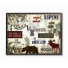 Stupell Industries Mountain Activities Forest Animals Camping Hunting Phrases view 1