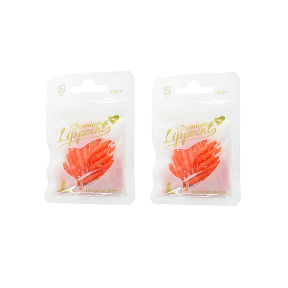 LSTYLE Premium Lippoint 2-Tone Orange 60 Count Regular Length Soft Tip Points 2BA Thread