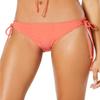 Hula Honey Juniors Shimmer Ribbed Tie Sides Hipster Bikini Bottom (Red, X-Large) view 1