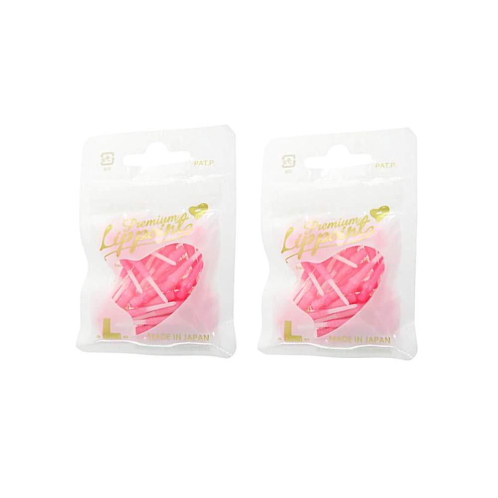 LSTYLE Premium Lippoint 2-Tone Pink 60 Count Regular Length Soft Tip Points 2BA Thread