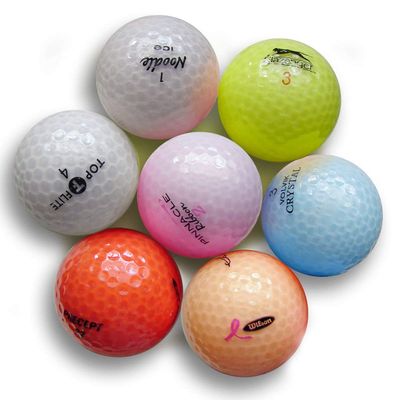 Professional Golf Crystal Golf Ball Mix - Great Crystal Colors & Styles! 50 Mint Quality Used Crystal Golf Balls (AAAAA Blue Green Orange Yellow Mix), Model Number: 50PK-Crystal Mix