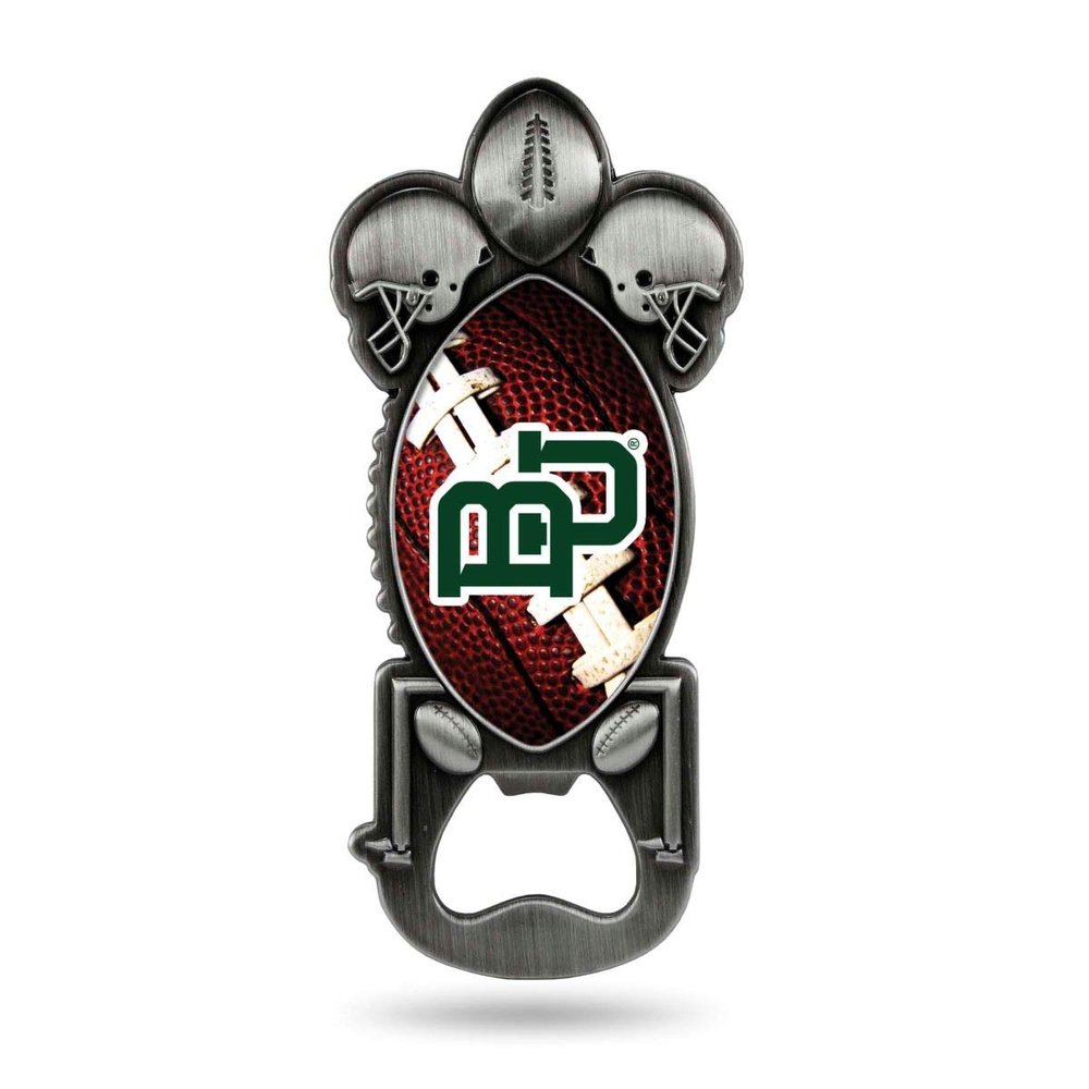 Rico Industries NCAA Baylor Bears Magnetic Metal Bottle Opener Party Starter, Team Color, 2.5-inches by 5.5-inches