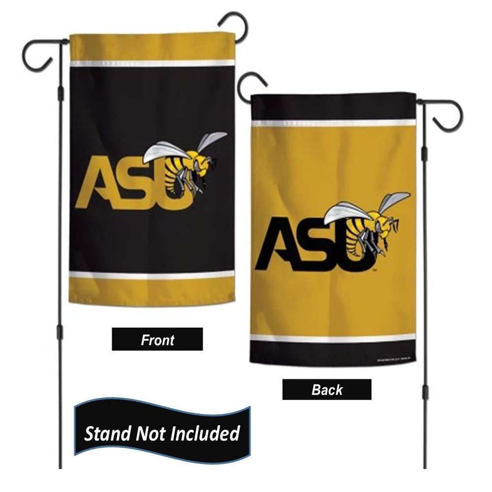 Alabama State Hornets Garden Flag 12.5 x 18 Inch Double Sided College Yard Banner Flag Is Printed in the USA and Licensed by Wincraft