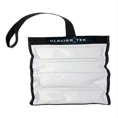 Glacier Tek Stadium Pad Cooling Mat 17.5" x 12", 2.4 pounds - Maintains 59 Degrees for 2+ Hours, Portable Nylon Pad with Non-Toxic Cooling Technology - Outdoor & Indoor Use (Gray)
