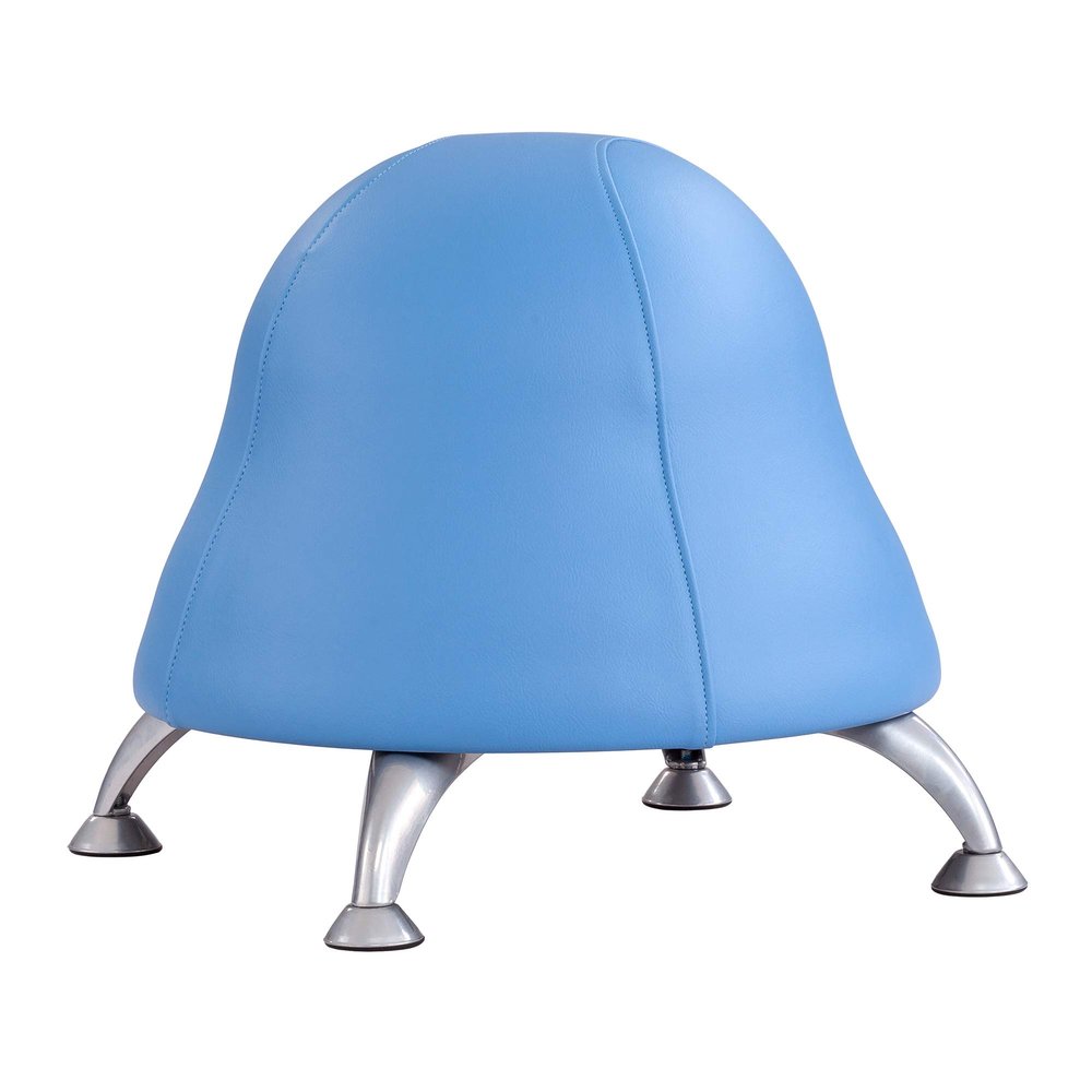 Safco Products 4756BUV Runtz Exercise Ball Chair, Home or Classroom Kid's Stability Ball Chair, 17" H or 13.5" H, Steel Legs, Easy-to-Clean Blue Vinyl Cover