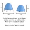 Safco Products 4756BUV Runtz Exercise Ball Chair, Home or Classroom Kid's Stability Ball Chair, 17" H or 13.5" H, Steel Legs, Easy-to-Clean Blue Vinyl Cover view 2