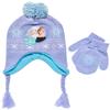 Disney Frozen Beanie Hat, Girls Winter Knit Cap with Pom, Tassels and Matching Mittens for Kids, Size 2-4 Years, Multi view 1