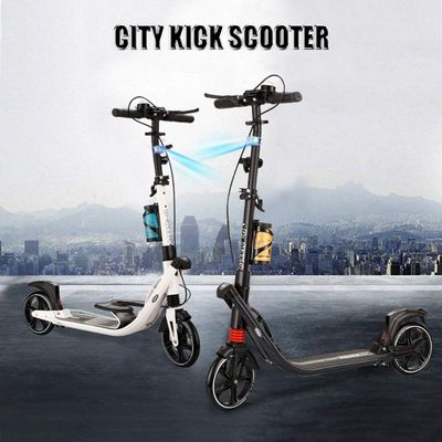 WRRAC-Trampolines Stream Kids Scooter 2 Wheeled Folding Kick Scooter with Height Adjustable Handlebar Brake Double Shock Absorber Brush Street for Adults, Kids Teens