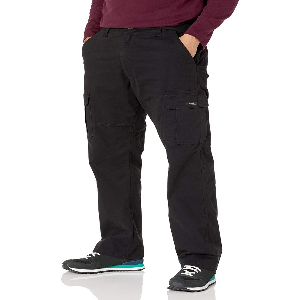 Relaxed Fit Stretch Cargo Pant, Black, 34W x 29L