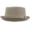 Men's Everyday Cotton All Season Porkpie Boater Derby Fedora Sun Hat (S/M, F2091STONE) view 1