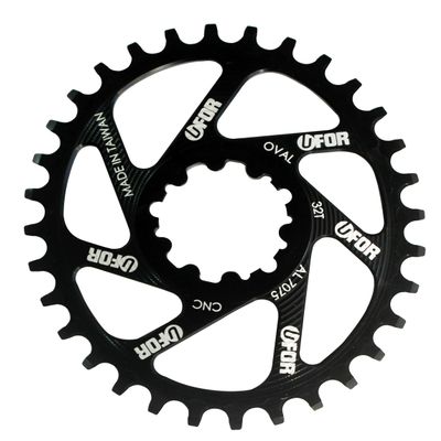 UFOR Direct Mount Elliptical/Oval Drop-Stop Chainring for SRAM Boost 3mm Offset 34T