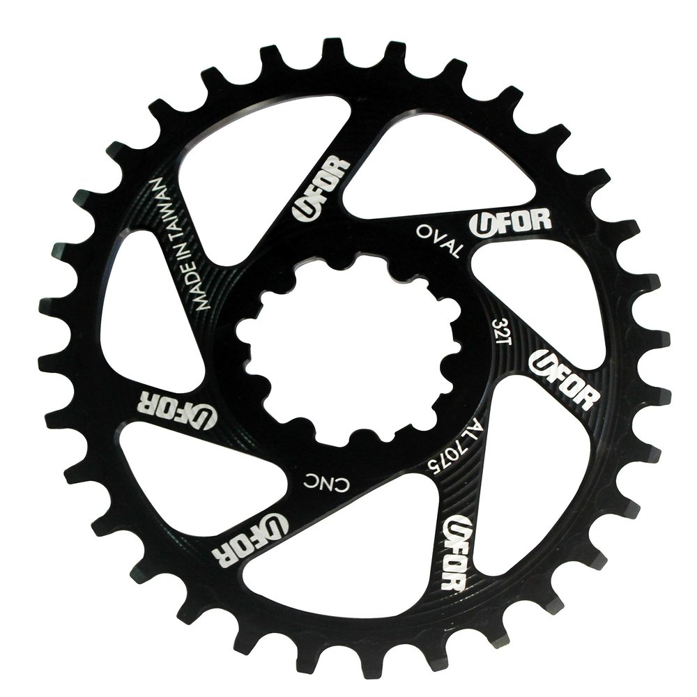UFOR Direct Mount Elliptical/Oval Drop-Stop Chainring for SRAM Boost 3mm Offset 34T