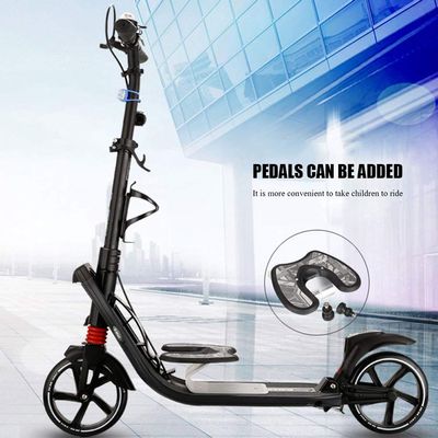 WRRAC-Trampolines Street Scooter Kids Scooter Retro Kick Push Childs Stunt Scooter Handlebar Brake Tricks Kick Scooter Decent Entry Level Pro Scooter Aluminum Deck Stable for Adults, Kids