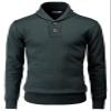 H2H Mens Casual Slim Fit Sweaters Shawl Collar Pullover Fall Winter Casual Knit Ribbed Coat Charcoal US XL/ 2XL (CMOSWL064) view 2