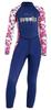 DIVE & SAIL Girls Sunsuit One Piece Full Suit Swimsuit Rash Guard Soft Sun Protective Swimwear Navy L view 1
