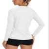 KINGFEN Women UPF 50+ Sun Protection Clothing Cozy Pastel Pullover Loose Long Sleeve Workout Tops for Women Uv Protection Outdoor Activities Shirt Running Shirts Women White Medium view 2
