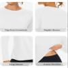 KINGFEN Women UPF 50+ Sun Protection Clothing Cozy Pastel Pullover Loose Long Sleeve Workout Tops for Women Uv Protection Outdoor Activities Shirt Running Shirts Women White Medium view 4