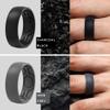 ThunderFit Men's Patterned Silicone Rings, 8mm Wide 2.2mm Thick Rubber Bands,Variety Multipack 1,4,7 view 4