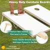 ApudArmis 3x2Ft Wooden Cornhole Boards Set, Classic Cornhole Outdoor Games Set with 8 Cornhole Bean Bags and Carrying Case - Tailgating BBQs Camp Lawn Yard Beach Game for Teens Adults Family view 3