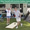 ApudArmis 3x2Ft Wooden Cornhole Boards Set, Classic Cornhole Outdoor Games Set with 8 Cornhole Bean Bags and Carrying Case - Tailgating BBQs Camp Lawn Yard Beach Game for Teens Adults Family view 4