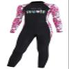 Girls Sunsuit One Piece Full Suit Swimsuit Rash Guard Soft Sun Protective Long Sleeve Bodysuit Swimwear Black XL view 1