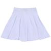 BGDK Girls' School Uniform Pleated Pull-on Knee Length Panel Skirt, Knit Waistband White 16 view 1